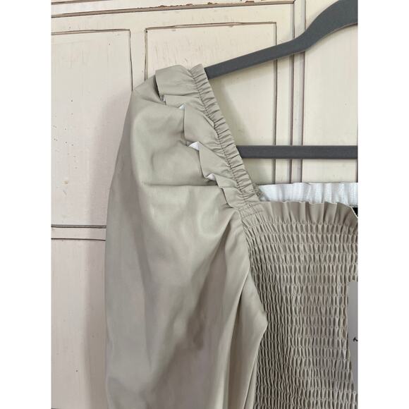 NWT 7 For All Mankind size XS faux leather fitted mini dress - Picture 3 of 4